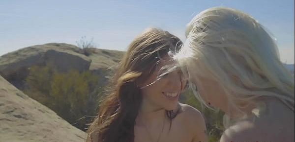  SHESEDUCEDME Chloe Temple And Isabel Moon Making Out Outdoor